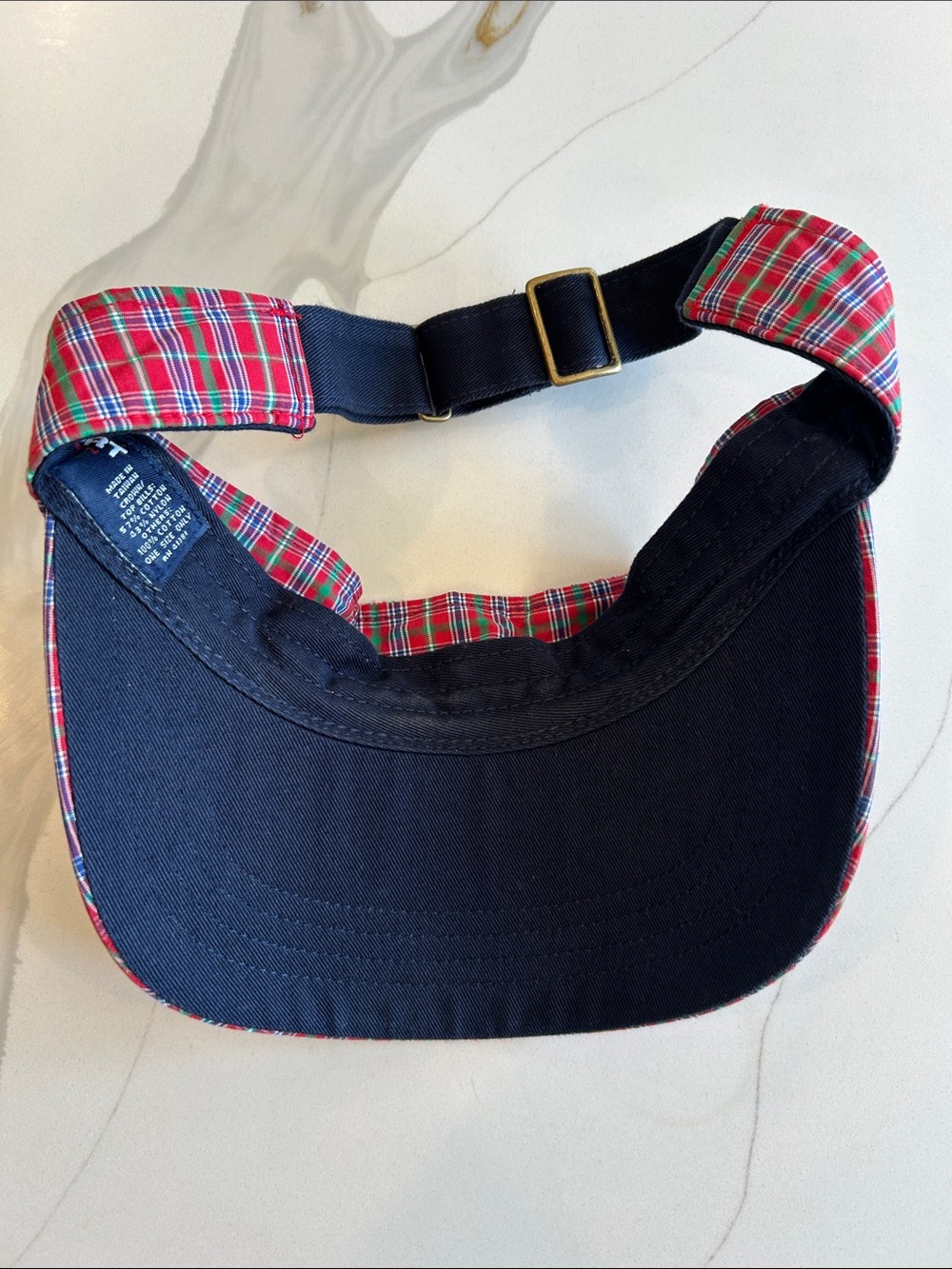 EVC Vintage Polo Ralph Lauren Plaid Visor  🥰 - Picture 3 of 3